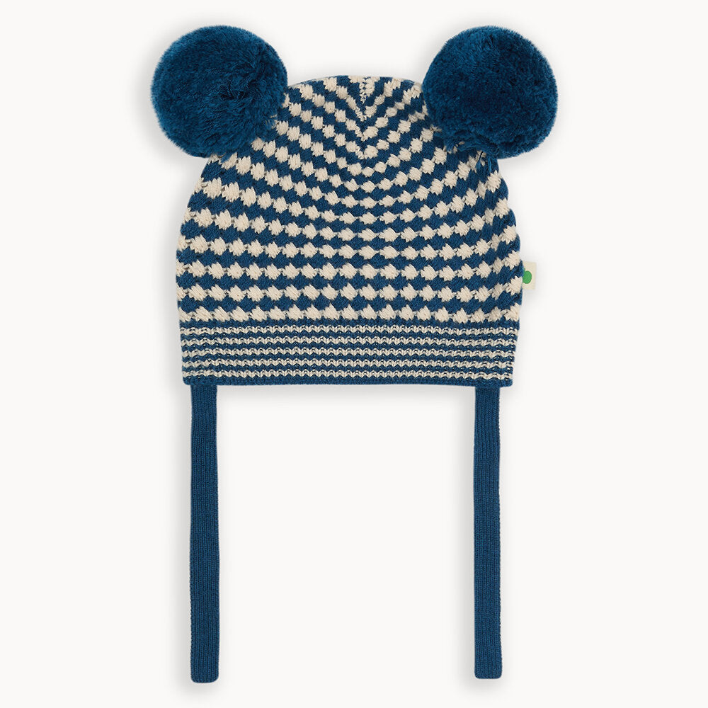 Hazel - Navy Mix Chunky Checker Hat