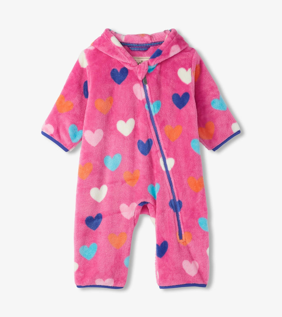 Baby Girls Hearts Fleece Suit