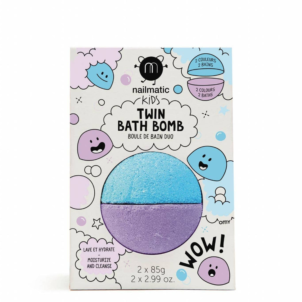 Twin Bath Bomb - Blue & Violet