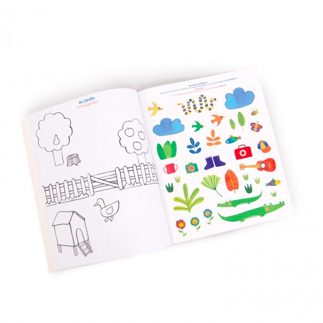 Sticker & Colouring Book Les Popipop