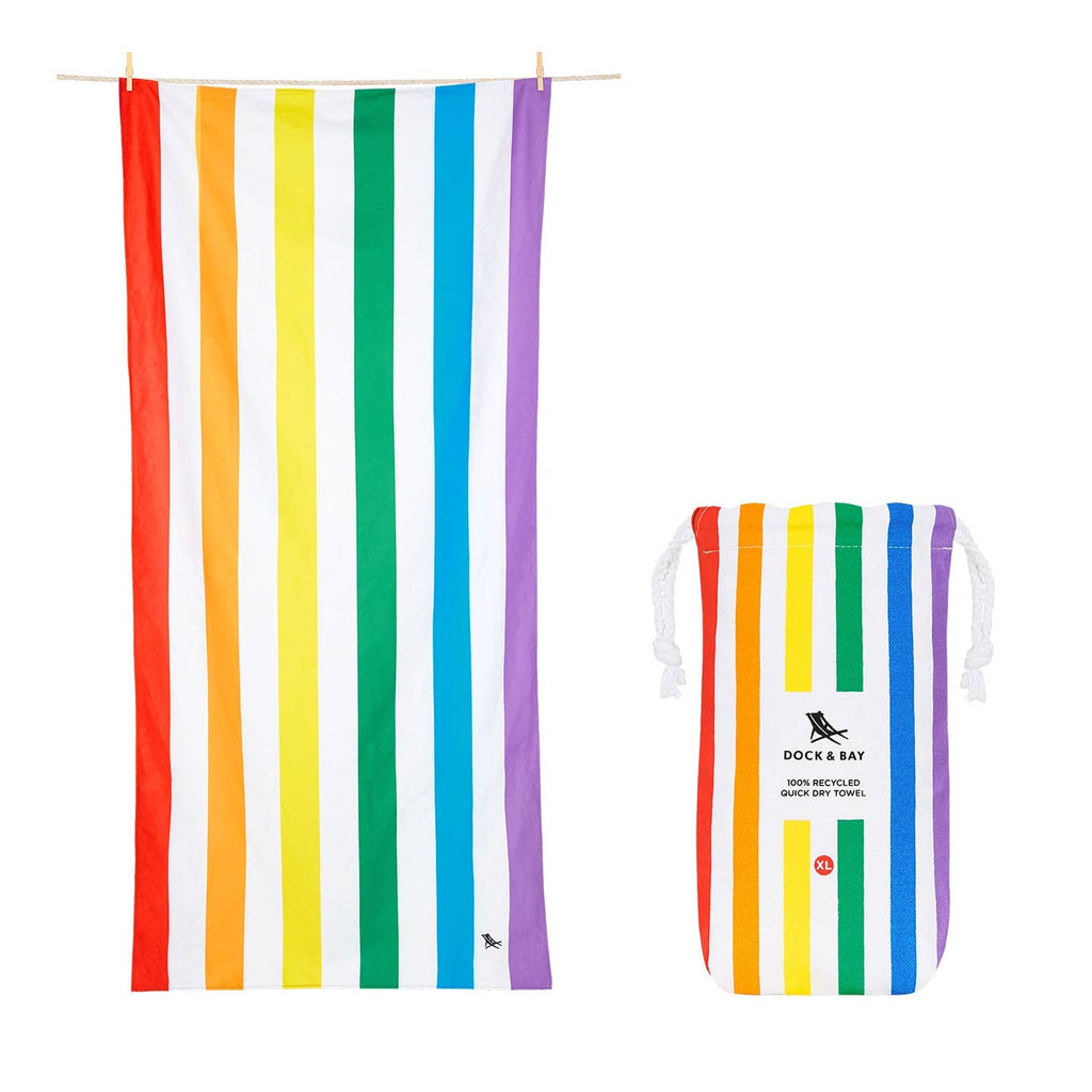 Dock & Bay Quick Dry Towel - Cabana - Rainbow Skies -XL