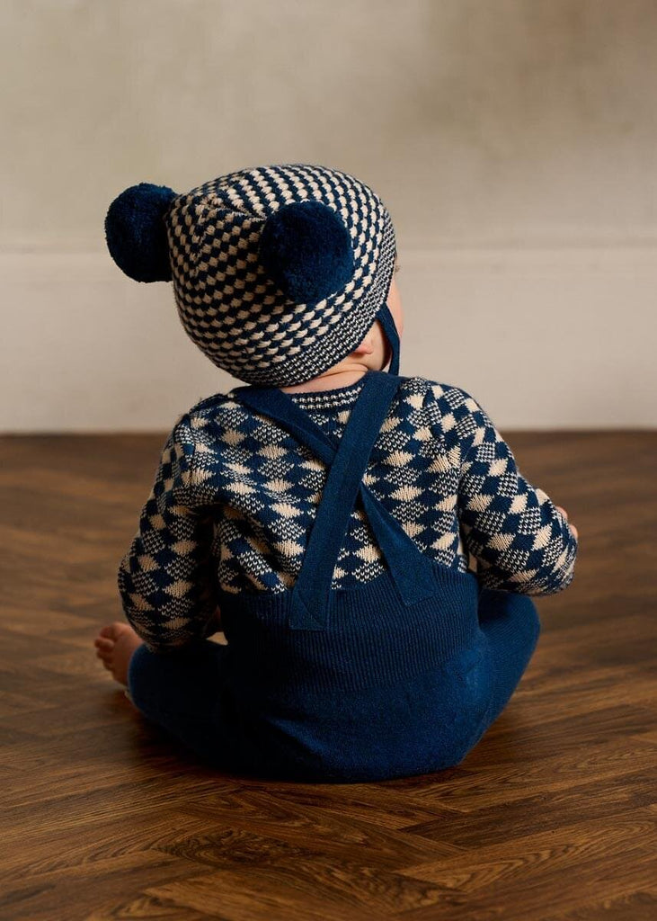 Harper - Navy Knit Dungaree