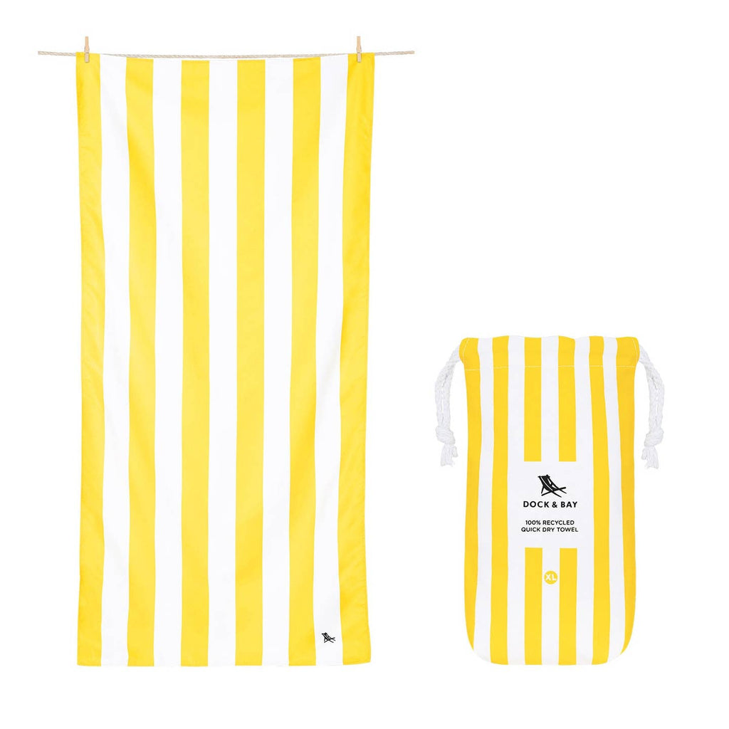 Dock & Bay Quick Dry Towel - Cabana - Boracay Yellow -XL