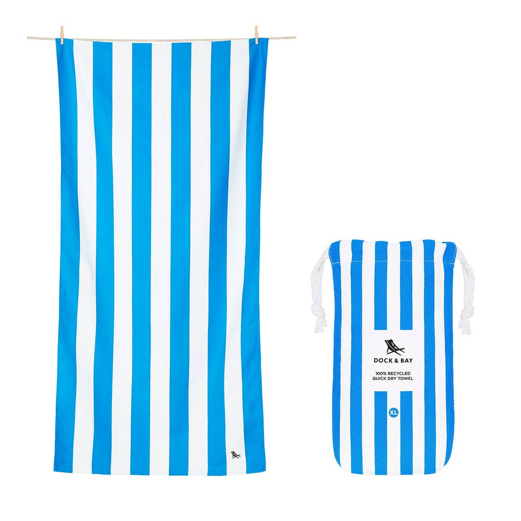 Dock & Bay Quick Dry Towels - Cabana - Bondi Blue - XL