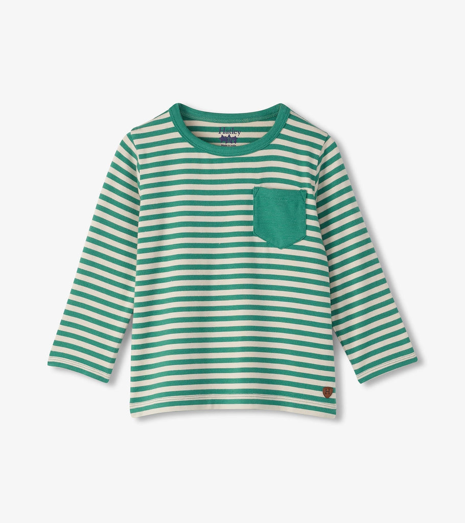 Deep Sea Striped Long Sleeve Bamboo T-Shirt