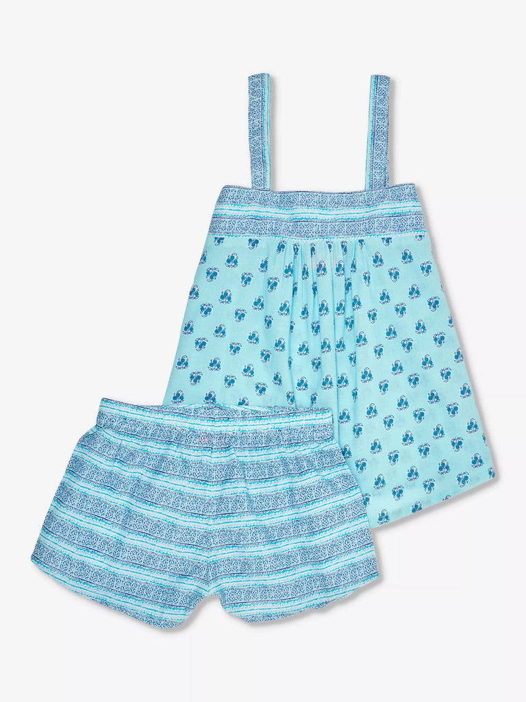 Girls Blue Cotten Short Set