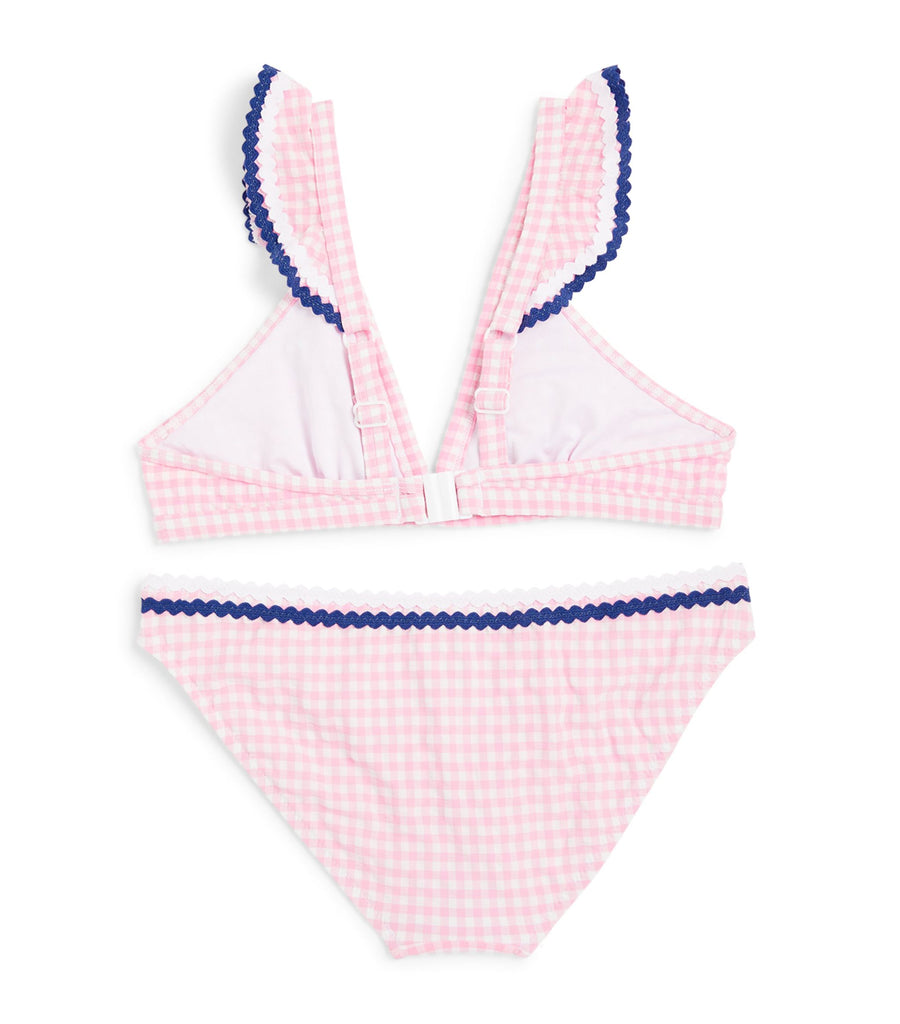 Teen Girls Pink Gingham Frill Bikini