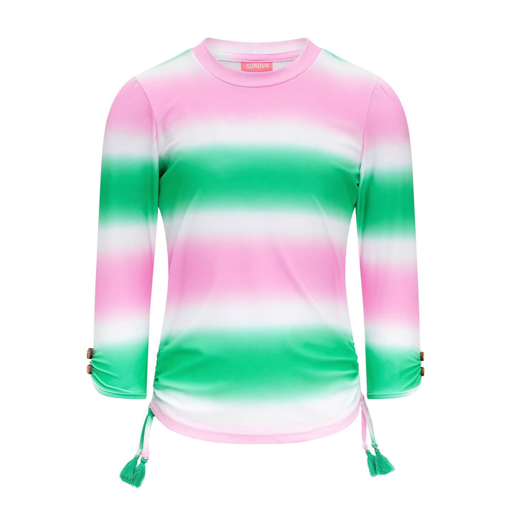 Girls Ombre Dip Dye Long Sleeved Rash Vest