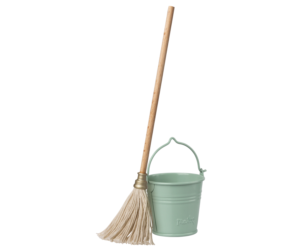 Miniature bucket and mop